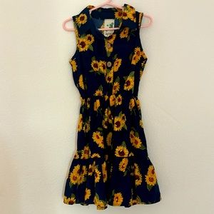 Sundress with sunflower plants for toddler girl 🌻